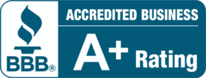 BBB Accredited Business A+ Rating badge
